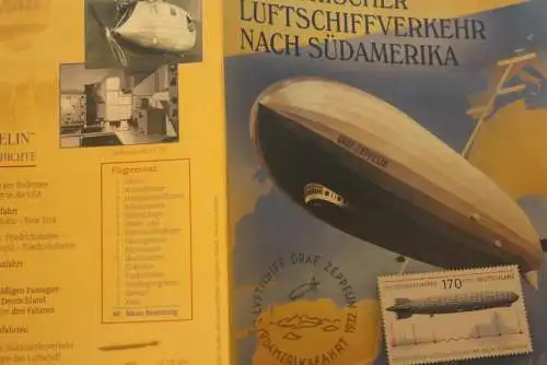 Historischer Luftschiffverkehr nach Südamerika;Tag der Briefmarke; Erinnerungsblatt; Gedenkblatt der Deutsche Post 2007