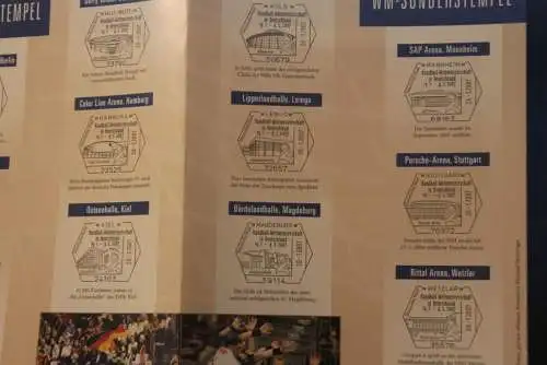 Handball-WM 2007; Erinnerungsblatt; Gedenkblatt der Deutsche Post 2007