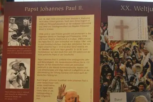 Papst Johannes Paul II.; XX. Weltjugendtag Köln 2005; Gedenkblatt der Deutsche Post 2005