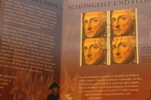 Friedrich der Große; Erinnerungsblatt; Gedenkblatt der Deutsche Post 2012