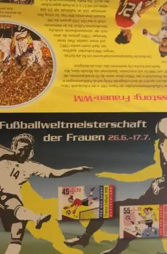 Fußball-WM der Frauen 2011; Erinnerungsblatt; Gedenkblatt der Deutsche Post 2011