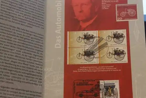 125 Jahre Automobil; Erinnerungsblatt; Gedenkblatt der Deutsche Post 2011