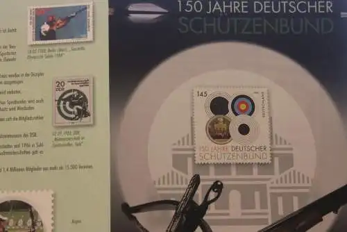 150 Jahre Deutscher Schützenbund; Erinnerungsblatt; Gedenkblatt der Deutsche Post 2011