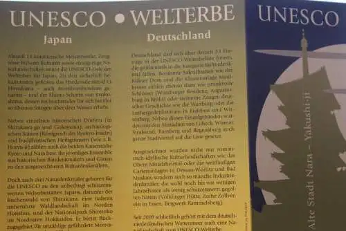 Regensburg-Nara-Yakushi-ji Weltkulturerbe der UNESCO; Erinnerungsblatt; Gedenkblatt der Deutsche Post 2011