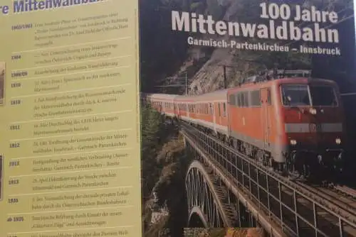 100 Jahre Mittenwaldbahn Gemeinschaftsausgabe D-A; Erinnerungsblatt; Gedenkblatt der Deutsche Post 2012