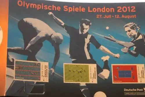 Olympische Spiele London 2012; Erinnerungsblatt; Gedenkblatt der Deutsche Post 2012