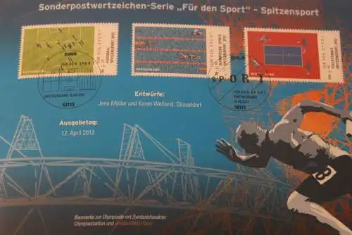 Olympische Spiele London 2012; Erinnerungsblatt; Gedenkblatt der Deutsche Post 2012