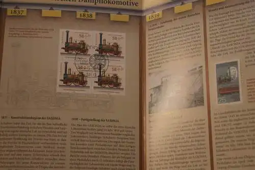 175 Jahre Dampflokomotive SAXONIA; Erinnerungsblatt; Gedenkblatt der Deutsche Post 2013