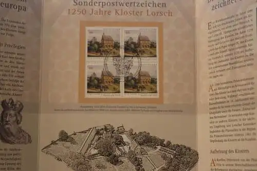 Kloster Lorsch Weltkulturerbe der UNESCO; Erinnerungsblatt; Gedenkblatt der Deutsche Post 2014