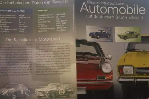 Klassische Automobile (II); Erinnerungsblatt; Gedenkblatt der Deutsche Post 2016