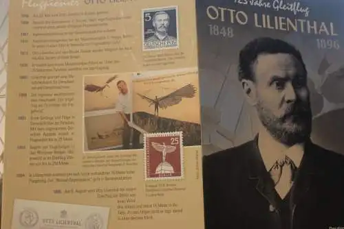 125 Jahre Gleitflug; Otto Lilienthal; Erinnerungsblatt; Gedenkblatt der Deutsche Post 2016