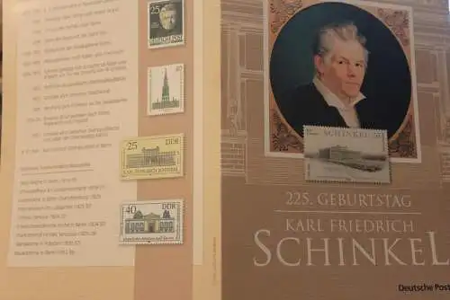 225. Geburtstag Karl F. Schinkel; Erinnerungsblatt; Gedenkblatt der Deutsche Post 2006