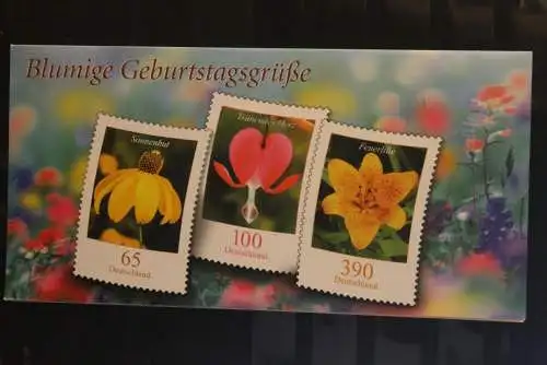 Deutschland  2007, Freimarken: Blumen: Glückwunschkarte der Post