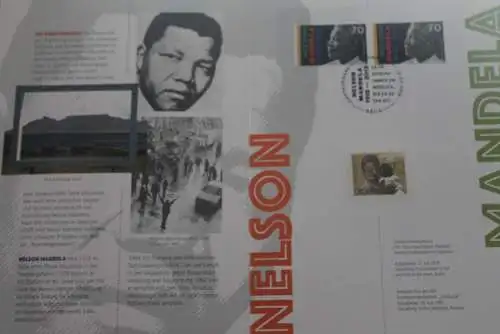 Nelson Mandela; Erinnerungsblatt; Gedenkblatt der Deutsche Post 2018