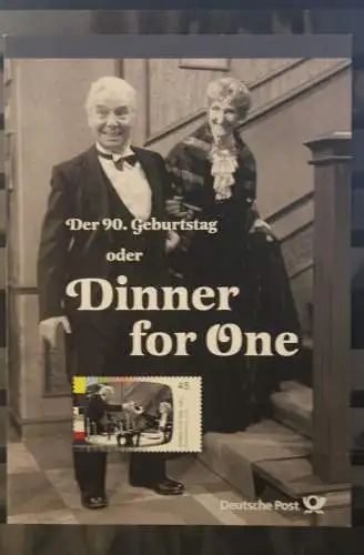 Dinner for One; Erinnerungsblatt; Gedenkblatt der Deutsche Post 2018