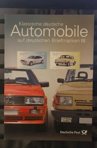 Klassische Deutsche Automobile (III); Erinnerungsblatt; Gedenkblatt der Deutsche Post 2018