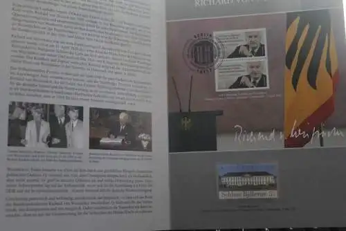Richard von Weizsäcker; Erinnerungsblatt; Gedenkblatt der Deutsche Post 2020