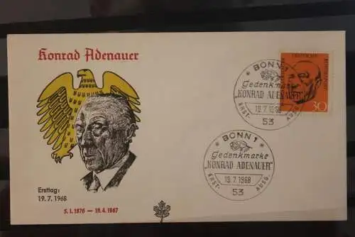 Deutschland 1968; FDC Adenauer