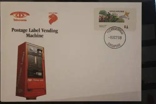 Singapur, FDC Automatenmarke, ATM