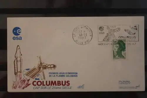 Frankreich 1987; FDC: esa; COLUMBUS