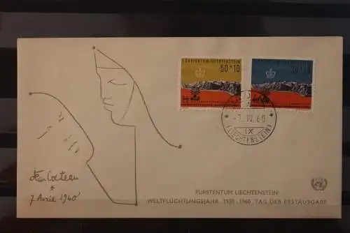 Liechtenstein 1960; Weltflüchtlingsjahr; FDC