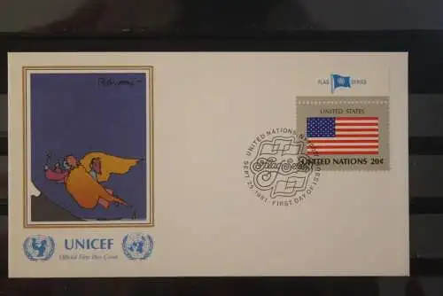 Vereinte Nationen N.Y. 1981, Flaggen;  FDC