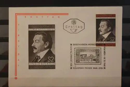 Österreich 1968; Briefmarken-Werbeschau Koloman Moser; FDC