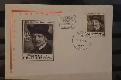 Österreich 1973; Leo Slezak, FDC