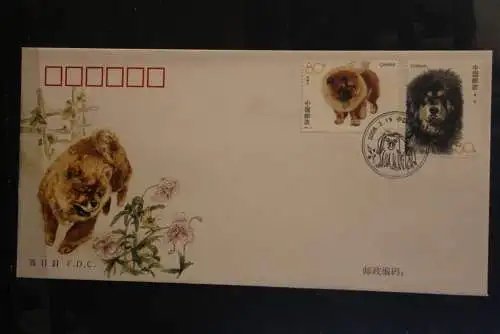 China 2006; Hunderassen, Hunde, MiNr. 3734-37; 2 FDC