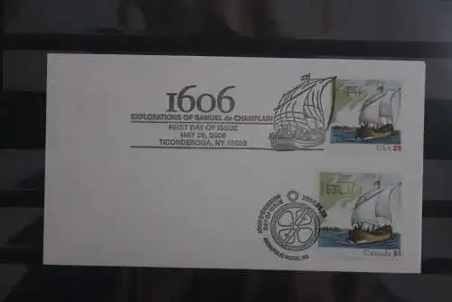 USA - Canada 2006; Gemeinschaftsausgabe USA MiNr. 4118 auf FDC; Segelschiffe