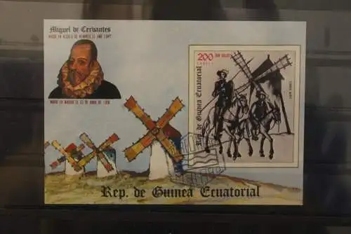 Guinea Ecuatorial; Block Miguel de Cervantes, gestempelt