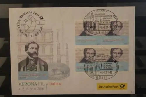 Messebrief Deutsche Post: VERONAFIL 2001; Verona; Albert Lortzing