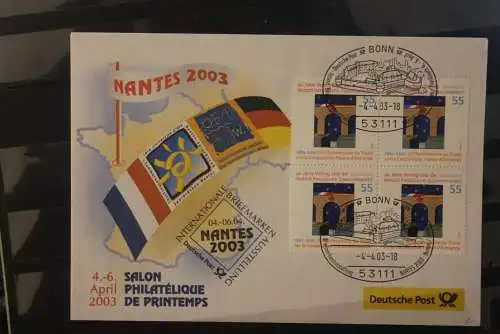 Messebrief Deutsche Post: SALON PHILATELIQUE  DE PRINTEMPS NANTES 2003, Europamarke