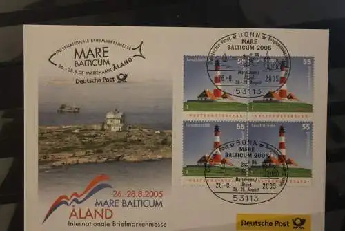 Messebrief Deutsche Post: Mare Balticum 2005, Aland; Leuchtturm Westerheversand