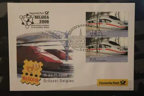 Messebrief Deutsche Post: BELGICA '06, Brüssel 2006; Lokomotive