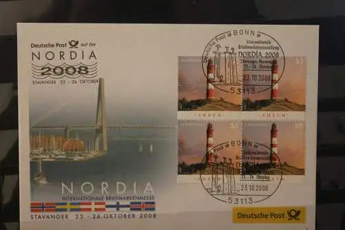 Messebrief Deutsche Post: NORDIA 2008, Stavanger; Leuchtturm Amrum