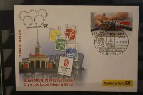 Messebrief Deutsche Post: Olympic Expo Beijing 2008; Olympische Spiele Peking