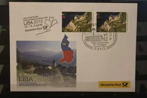 Messebrief Deutsche Post: LIBA 2012 Liechtenstein; Gemeinschaftsausgabe