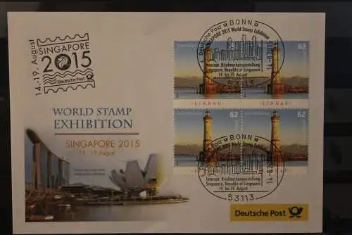 Messebrief Deutsche Post: WORLD STAMP EXHIBITION SINGAPORE 2015;Leuchtturm Lindau