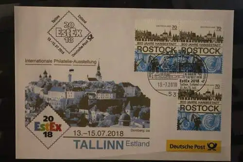 Messebrief Deutsche Post: EstEx 2018 Tallinn; Rostock