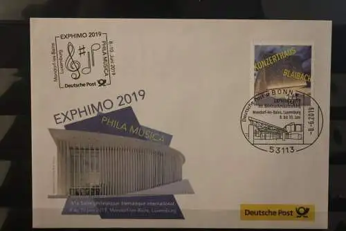 Messebrief Deutsche Post: EXPHIMO Luxemburg 2019