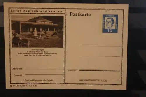 Bad Wildungen, Bildpostkarte; P 81; 1963, Lernt Deutschland kennen !, ungebraucht