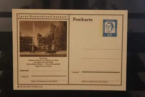 Wiesbaden, Bildpostkarte; P 81; 1963, Lernt Deutschland kennen !, ungebraucht