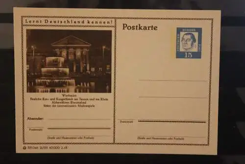 Wiesbaden, Bildpostkarte; P 81; 1963, Lernt Deutschland kennen !, ungebraucht