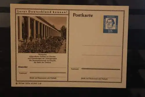 Wiesbaden, Bildpostkarte; P 81; 1963, Lernt Deutschland kennen !, ungebraucht