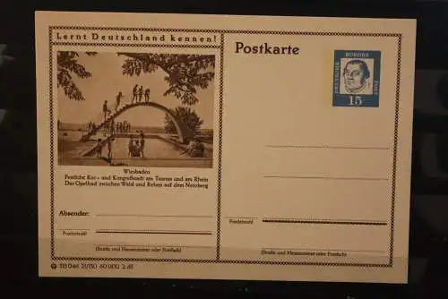 Wiesbaden, Bildpostkarte; P 81; 1963, Lernt Deutschland kennen !, ungebraucht