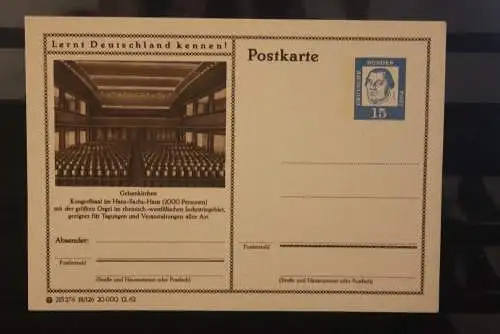 Gelsenkirchen, Bildpostkarte; P 81; 1962, Lernt Deutschland kennen !, ungebraucht