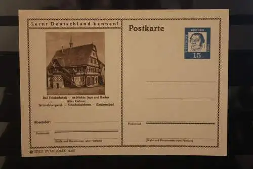 Bad Friedrichshall, Bildpostkarte; P 81; 1963, Lernt Deutschland kennen !, ungebraucht