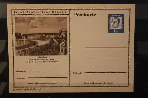 Ludwigsburg, Bildpostkarte; P 81; 1963, Lernt Deutschland kennen !, ungebraucht