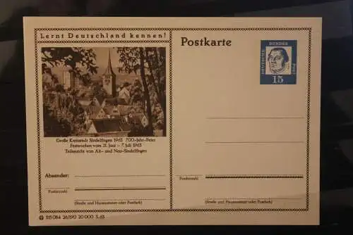 Sindelfingen, Bildpostkarte; P 81; 1963, Lernt Deutschland kennen !, ungebraucht